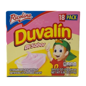 Ricolino Duvalin Vanilla and strawberry flavor (18 pieces)